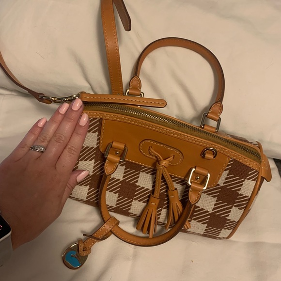Y2k Vintage Dooney & Bourke brown/white satchel 🤎 - Picture 2 of 8